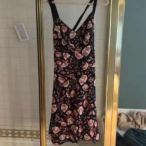 Floral Adrianna Papell cross back dress, never worn